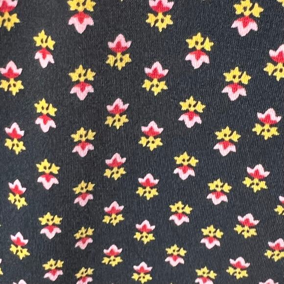 Loft Ann Taylor Key Hole Cutout Dress Mini Florals Long Sleeve Career Size 8 - Picture 8 of 10